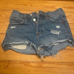 RSQ Blue Distressed Jean Shorts